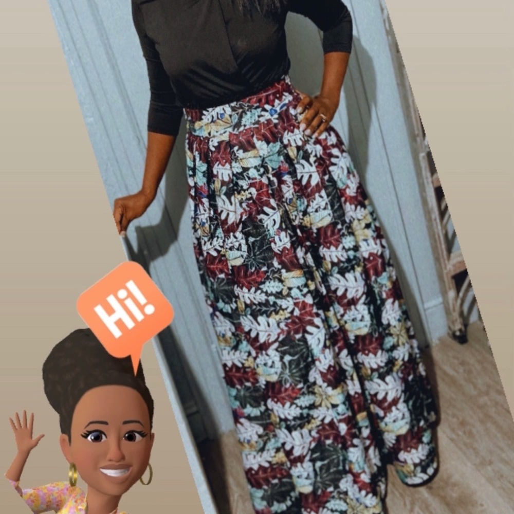 ❤️😃🔥CQBYCQ FLORAL SKIRT